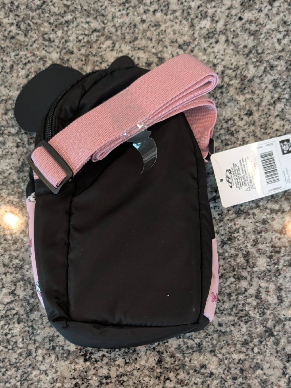 Disney Minnie Mouse Black and Pink Drawstring Accessory Pouch - Picture 3 of 6
